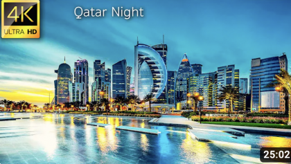 Qatar in 4K at Night | Doha Qatar in 4K UHD Film at Night